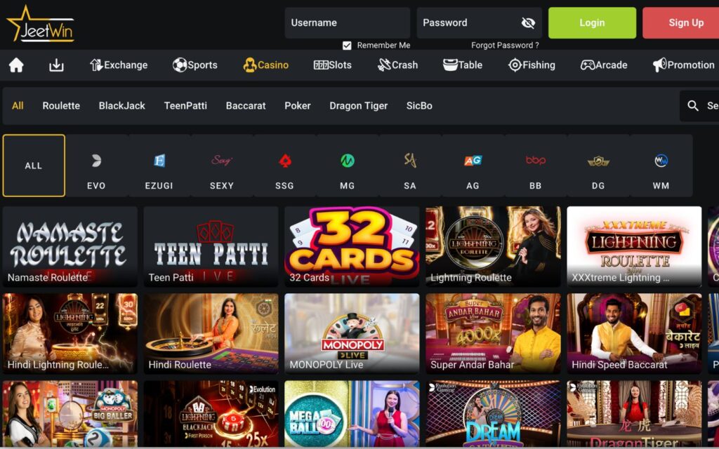 How to play casino games at Jeetwin India website